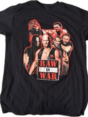 WWE Raw Is War black graphic tee